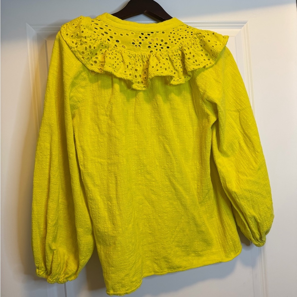 Yellow Ruffle Blouse - Picture 2 of 3